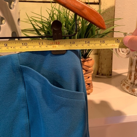 CAbi Teal Blue Sigourney Pencil Skirt Side Zipper Size 4 - Picture 12 of 12